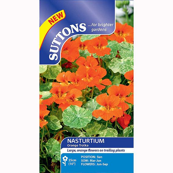 Nasturtium Seeds - Orange Troika