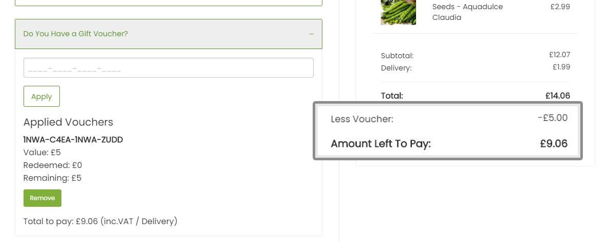 Deductions from your bill