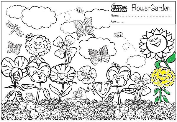Colour In Flower Garden Game
