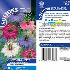 Love-in-a-Mist Persian Jewels Mix - Seeds