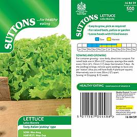 Lettuce Lollo Bionda - Seeds