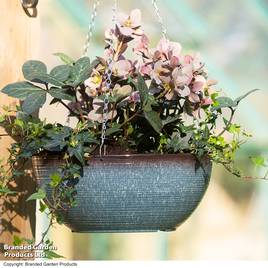 Blue Breeze Glazed Effect Hanging Basket