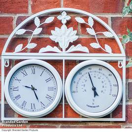 Highgrove Garden Wall Clock & Thermometer