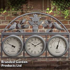 Garden Wall Clock - Grey