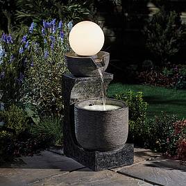 Serenity - Bowl Water Feature with Globe Light