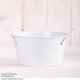 Metal Bowl Planter with Handles
