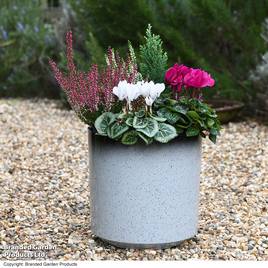 Slate/Black Glazed Cylinder Planter