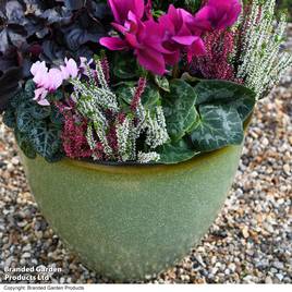 Sage Green Bell Glazed Planter