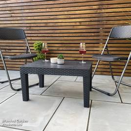Garden Gear - Black Rattan Effect Side Table