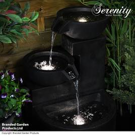 Serenity - Three Bowl Cascading Water Feature