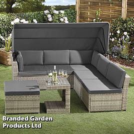 Garden Gear California Rattan Daybed with Canopy