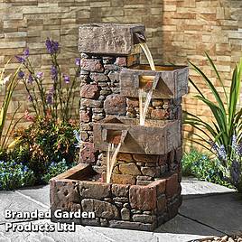 Serenity Cubic Cascading Pebble Wall Water Feature