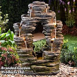 Serenity Double-Sided Rock Cascade Water Feature