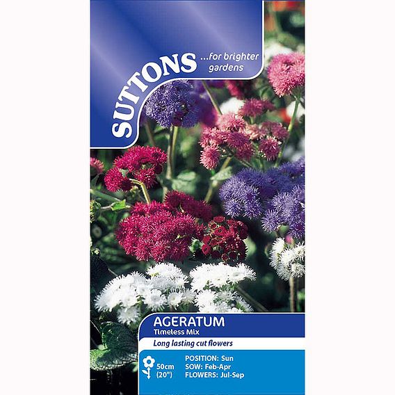 Ageratum 'Timeless Mix' - Seeds
