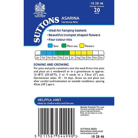 Asarina 'Formula Mix' - Seeds