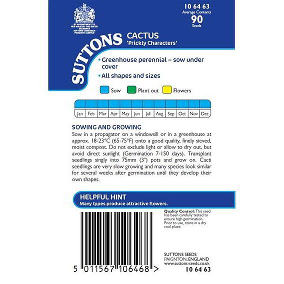 Cactus 'Prickly Characters' - Seeds