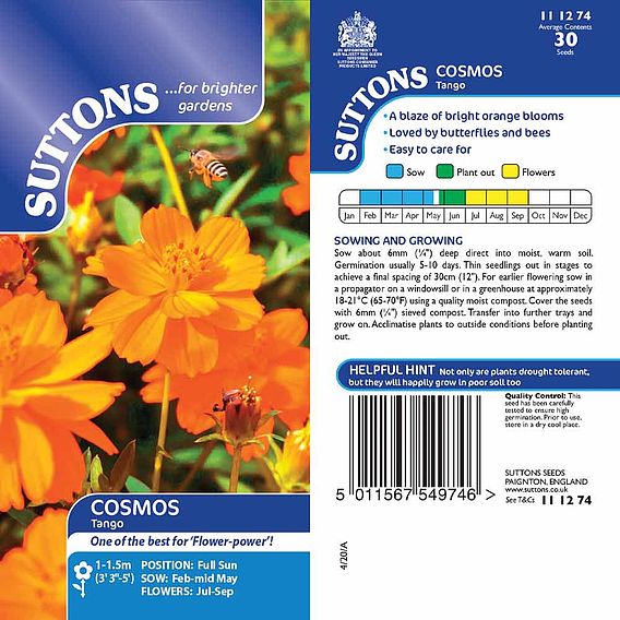 Cosmos 'Tango' - Seeds