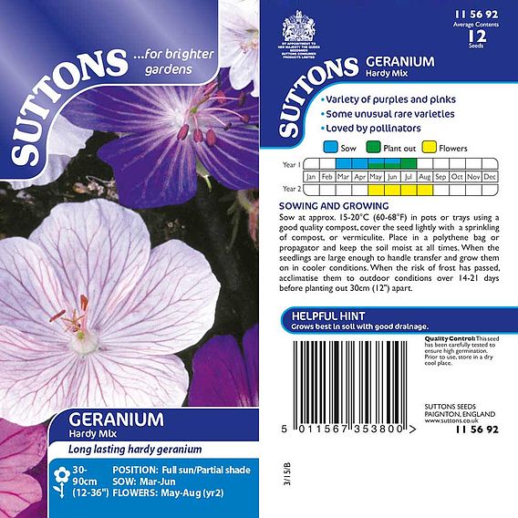Geranium Seeds - Hardy Mix