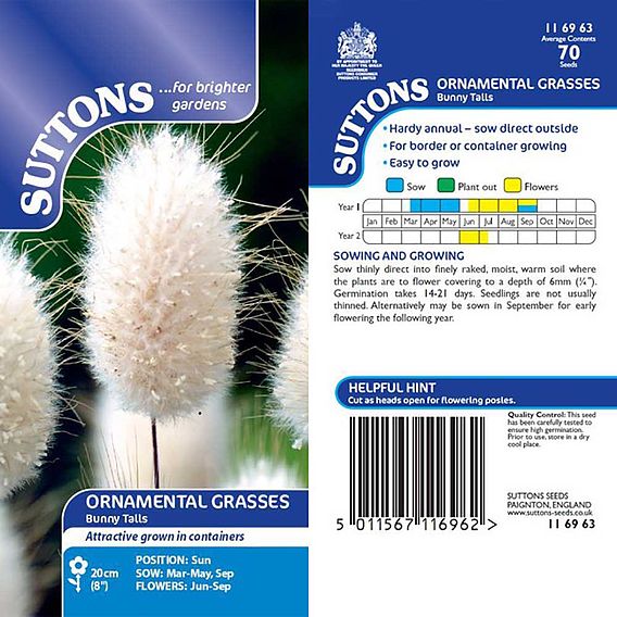 Grasses Ornamental 'Bunny Tails' - Seeds