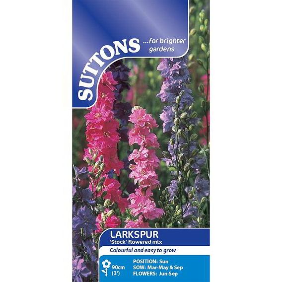 Delphinium 'Stock Flowered Mix' - Seeds