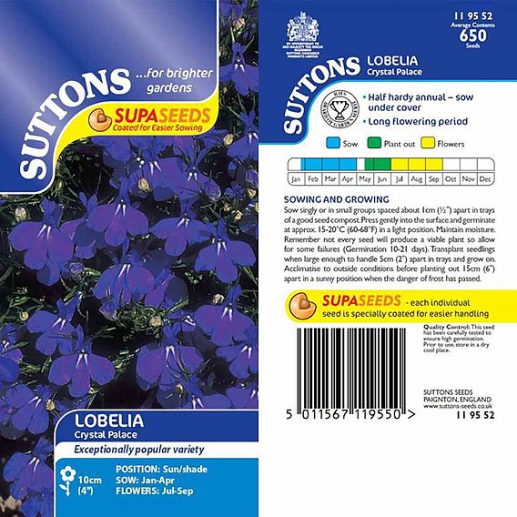 Lobelia 'Crystal Palace' - Seeds