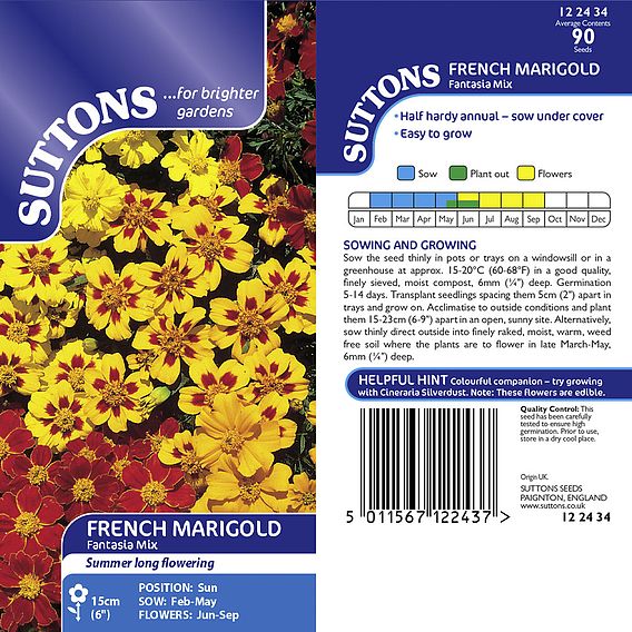 Marigold French Seeds - Fantasia Mix