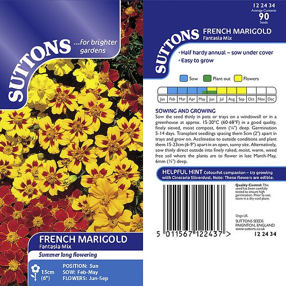 Marigold 'Fantasia Mix' - Seeds