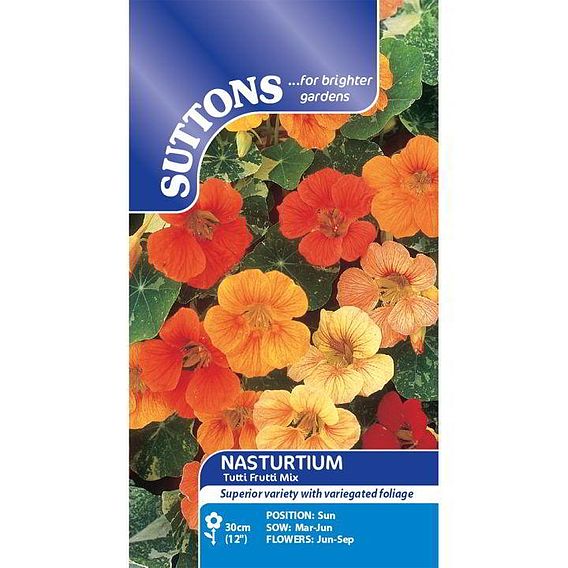 Nasturtium 'Tutti Frutti Mix' - Seeds