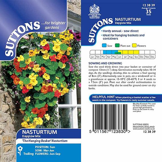 Nasturtium 'Dayglow Mix' - Seeds