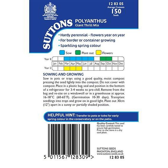Polyanthus 'Giant Thrill Mix' - Seeds