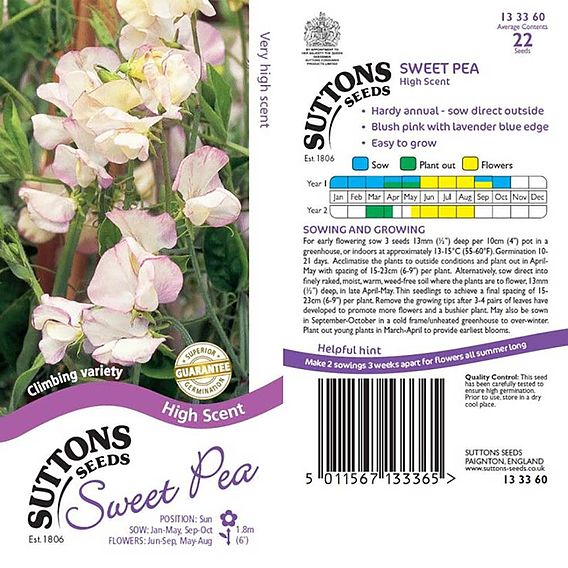 Sweet Pea 'High Scent' - Seeds