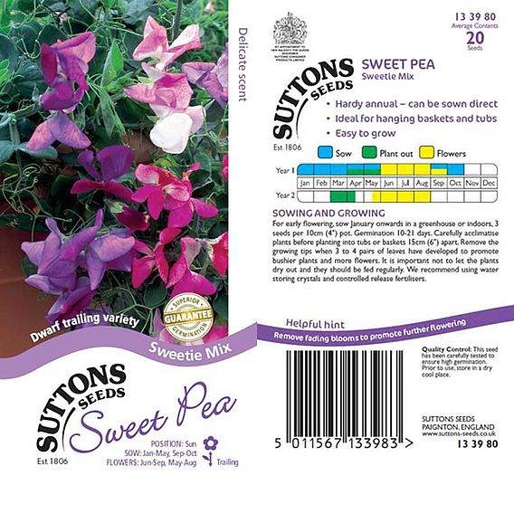 Sweet Pea 'Sweetie Mix' - Seeds