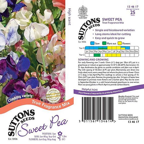 Sweet Pea Seeds - True Fragrance