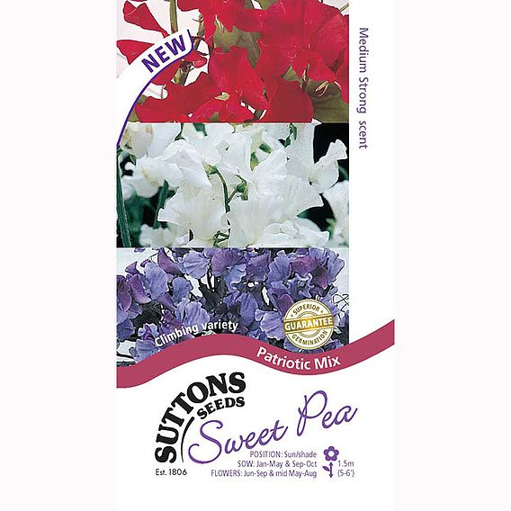 Sweet Pea Seeds - Patriotic Mix