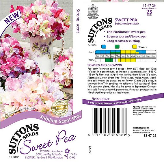 Sweet Pea Seeds - Sublime Scent Mix