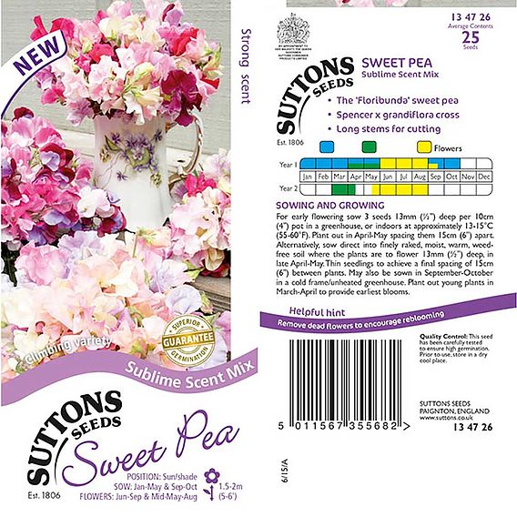 Sweet Pea 'Sublime Scent Mix' - Seeds