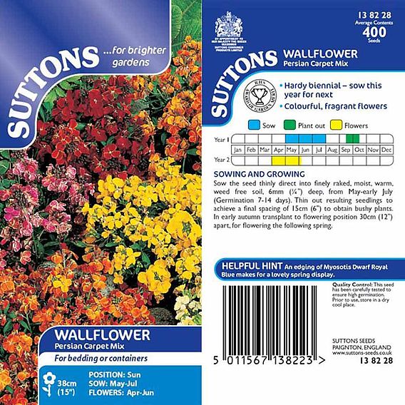 Wallflower Seeds - Persian Carpet Mix