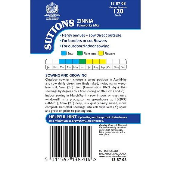 Zinnia 'Fireworks Mix' - Seeds