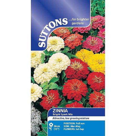 Zinnia 'Bright Spark Mix' - Seeds