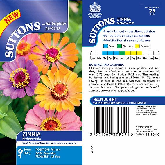 Zinnia Seeds - Molotov Mix