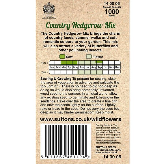 Country Hedgerow Mix - Seeds