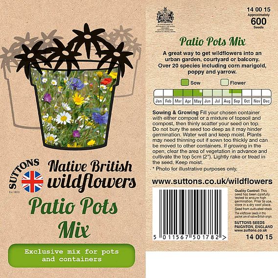 Wildflower Mix Seeds - Patio Pots