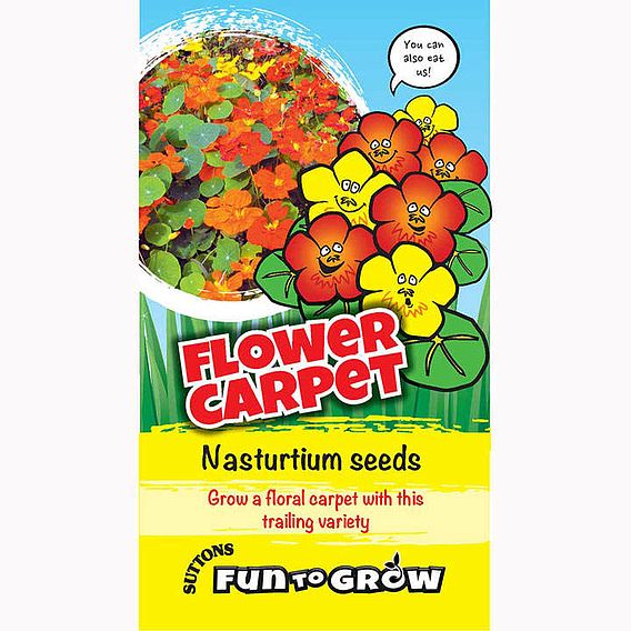 Nasturtium 'Flower Carpet (Dayglow Mix)' - Seeds