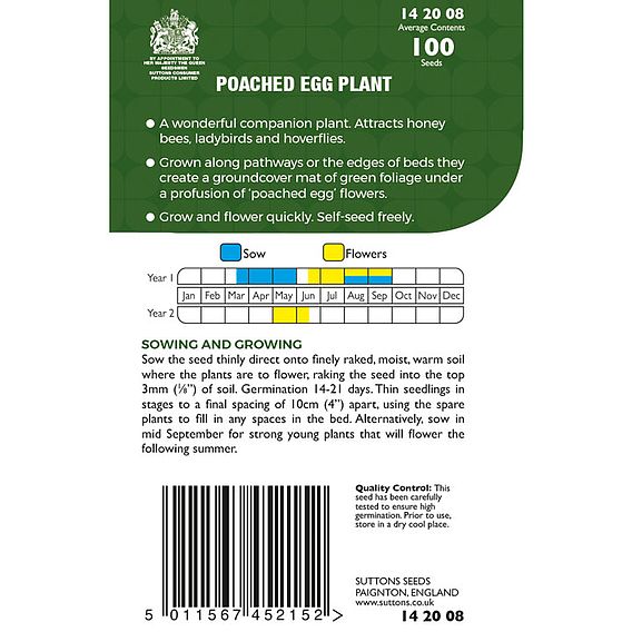 Poached Egg Plant - Seeds