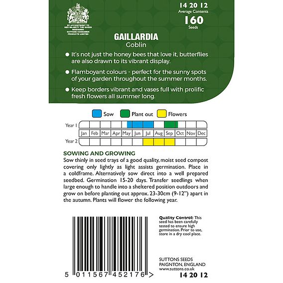 Gaillardia Goblin - Seeds for Pollinators