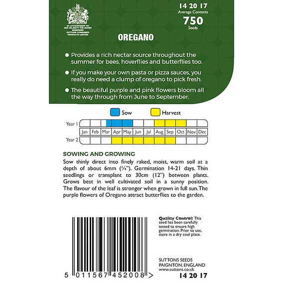 Oregano - Seeds for Pollinators
