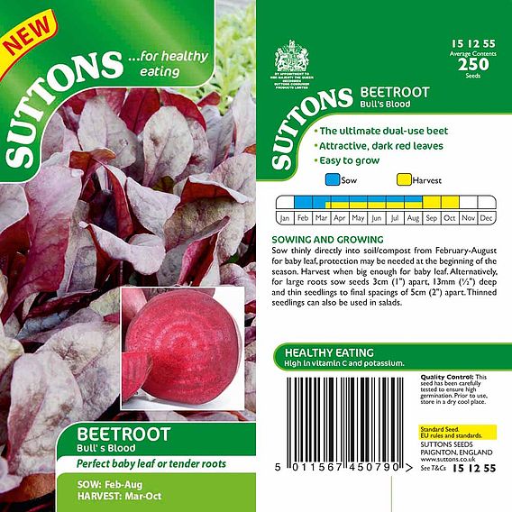 Beetroot 'Bulls Blood' - Seeds