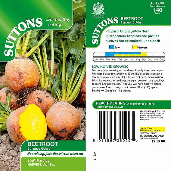 Beetroot 'Burpees Golden' - Seeds