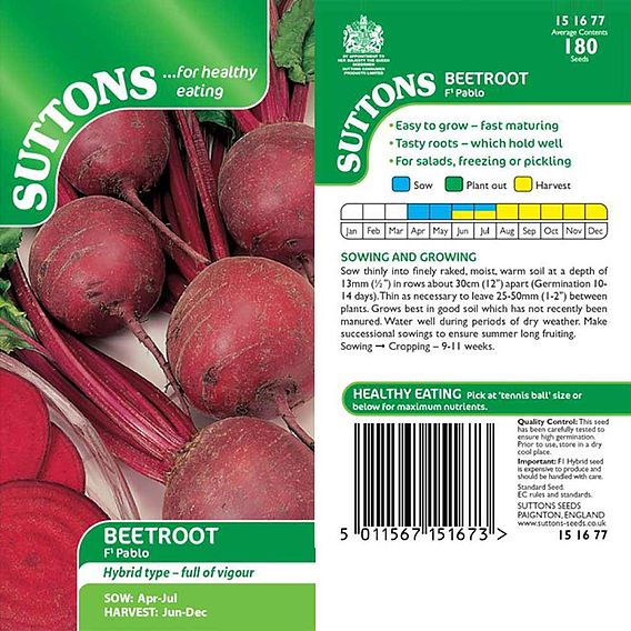 Beetroot F1 'Pablo' - Seeds
