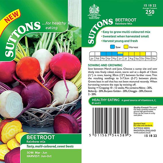Beetroot 'Rainbow Mix' - Seeds